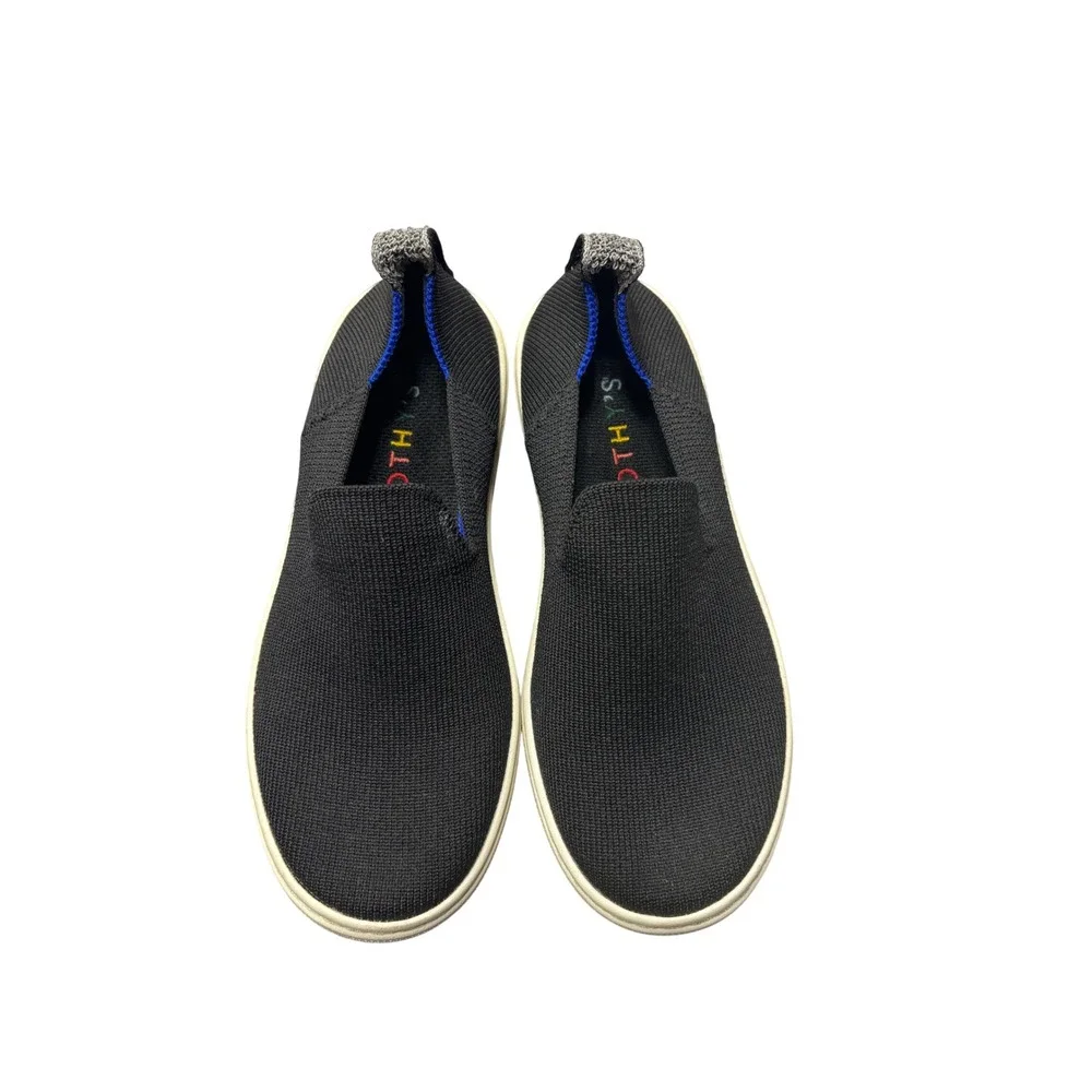 Rothy's Slip On Sneaker Size K1 The Kids Sneaker Black Grey Blue Trim